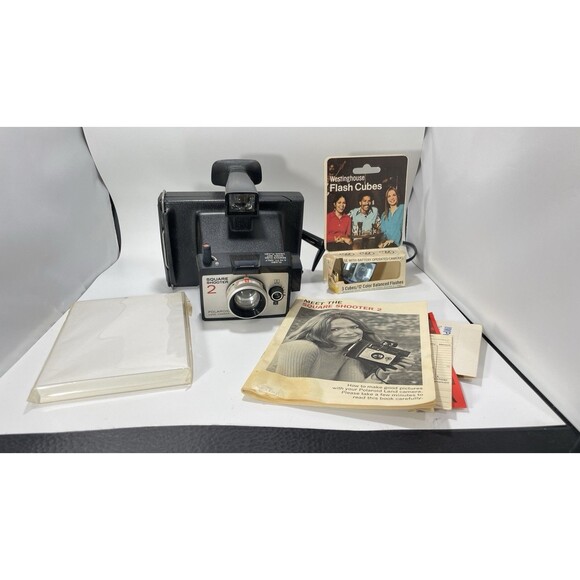 Lot Of 2 Vintage Camera Untested VIVITAR CHAMPION 35 Polaroid Square Shooter 2 - Picture 13 of 16